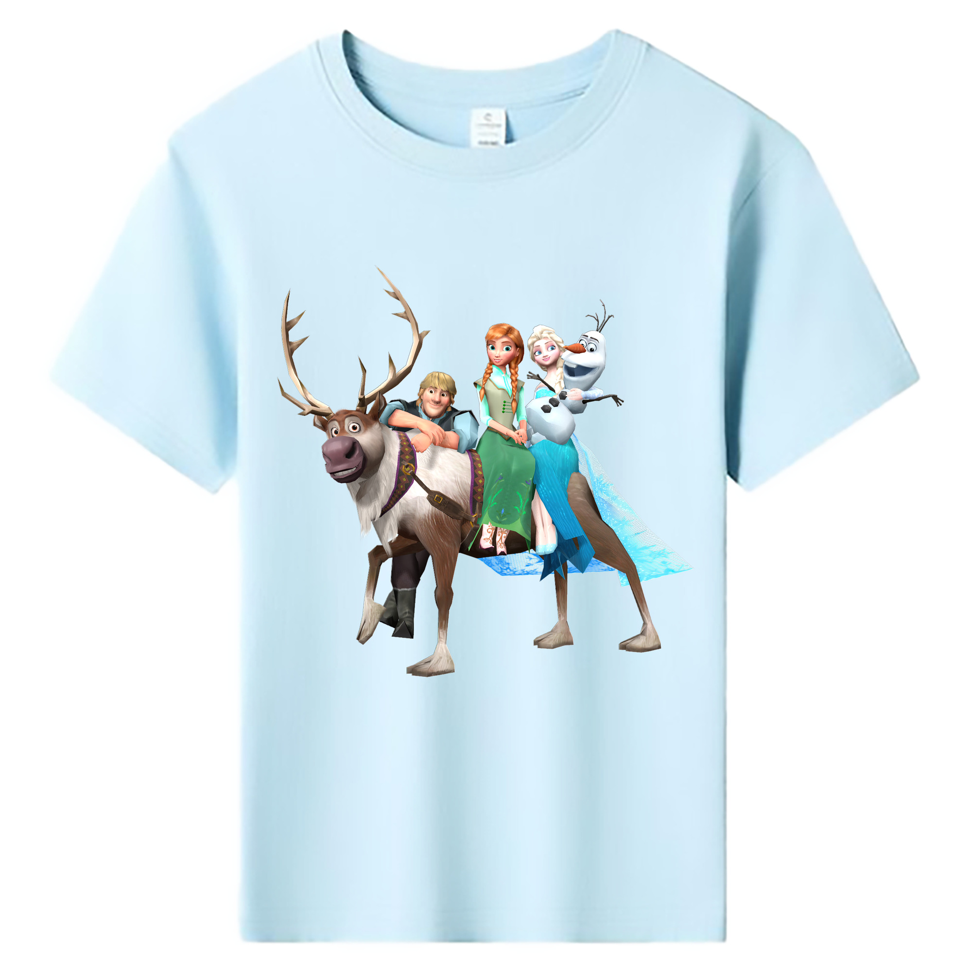 （画像用） アナと雪の女王 アンナ エルサ Frozen Anna Elsa 綿100％キッズTシャツ（フロントプリント）